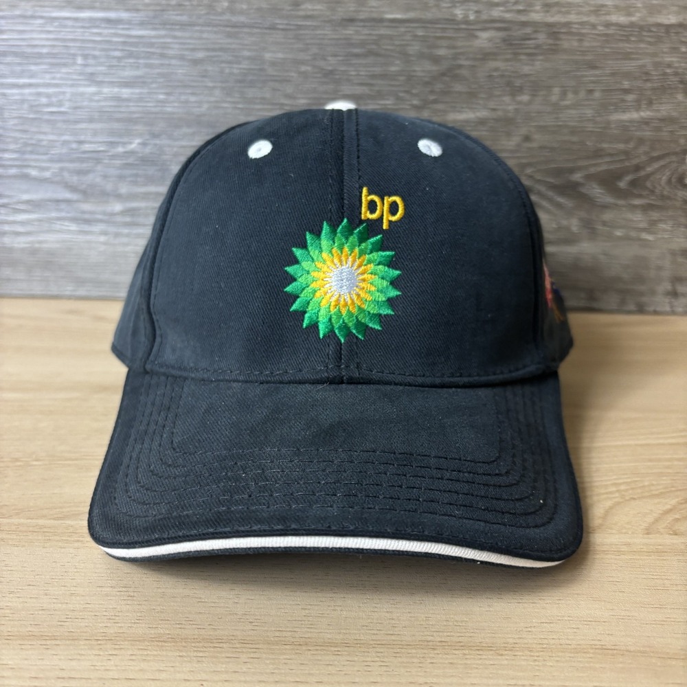 BP Hat Cap Strap Back Blue Embroidered Alaska Flags Pipeline Renewal Mens Logo